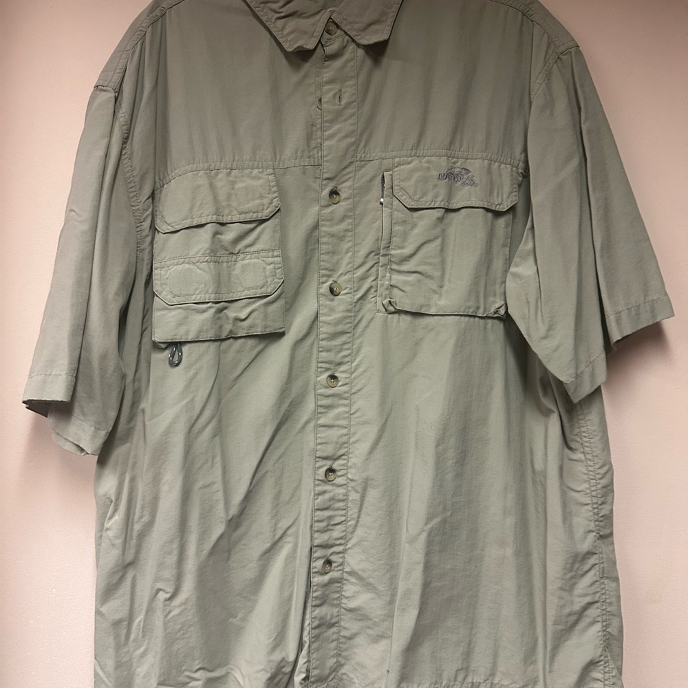 Men's Khaki Button Down Shirt